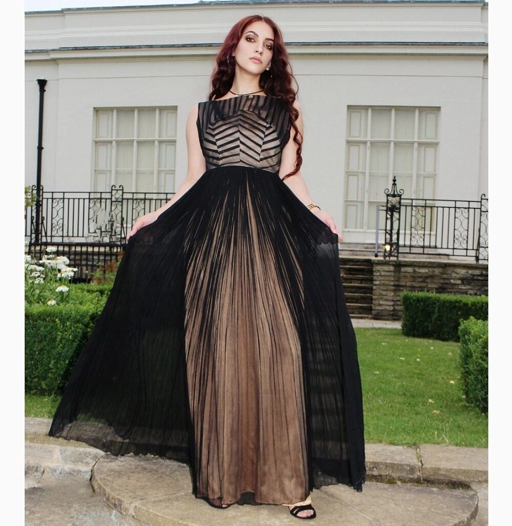 A-line Black Sleeveless Dress
